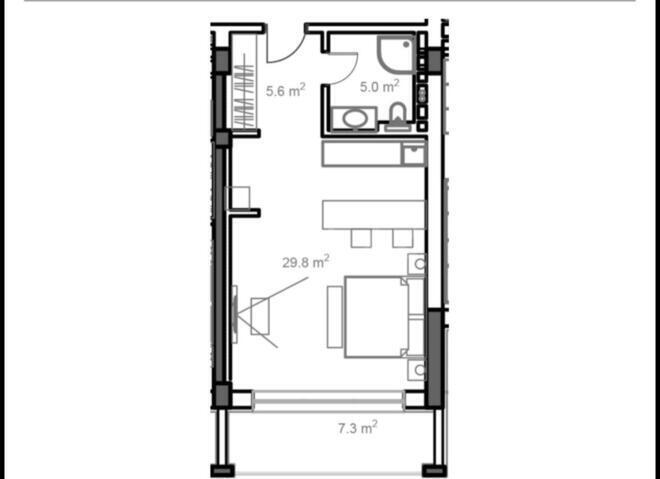 Продаётся 1-комн. новостройка 57 м², пос. Нардаран, photo 6 from 7