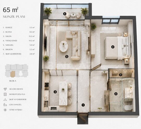 Продаётся 2-комн. новостройка 65 м², Хатаинский р., photo 4 from 15