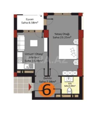 Satılır 1 otaqlı yeni tikili 60 m², Xətai r., photo 5 from 14