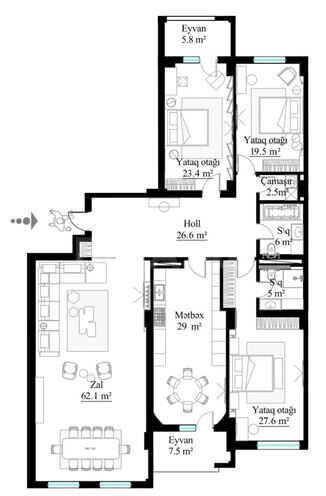 Продаётся 4-комн. новостройка 215 м², Наримановский  р., photo 6 from 17