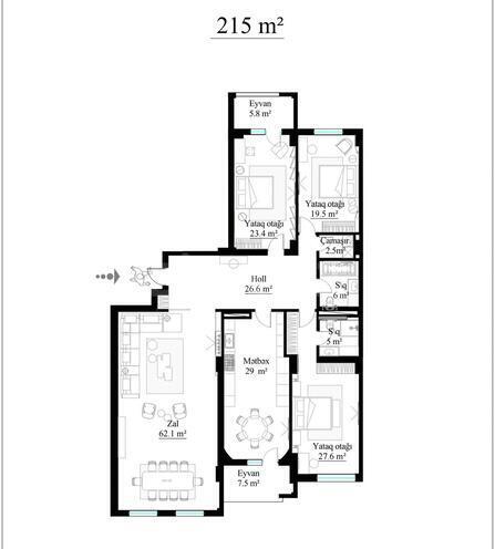 Продаётся 4-комн. новостройка 215 м², Наримановский  р., photo 3 from 6