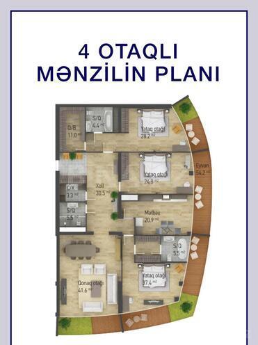 Продаётся 4-комн. новостройка 240 м², м. Низами, photo 4 from 20