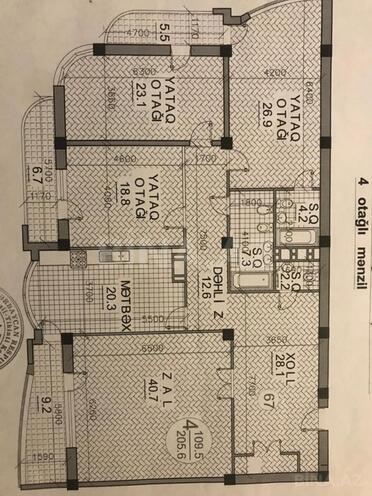 Продаётся 4-комн. новостройка 210 м², Насиминский  р., photo 7 from 10