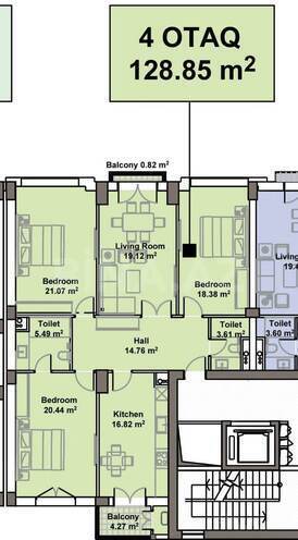 Satılır 4 otaqlı yeni tikili 130 m², Ağ şəhər q., photo 4 from 10