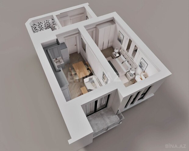 Satılır 1 otaqlı yeni tikili 60.4 m², photo 5 from 9
