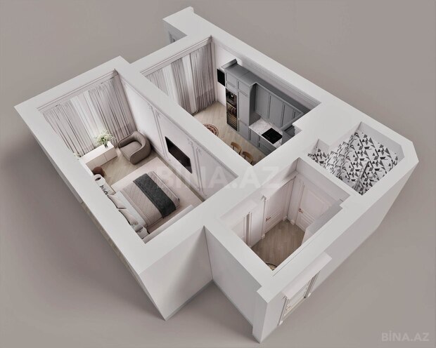 Satılır 1 otaqlı yeni tikili 60.4 m², photo 3 from 9