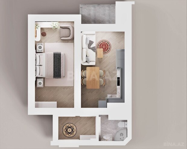 Satılır 1 otaqlı yeni tikili 60.4 m², photo 7 from 9