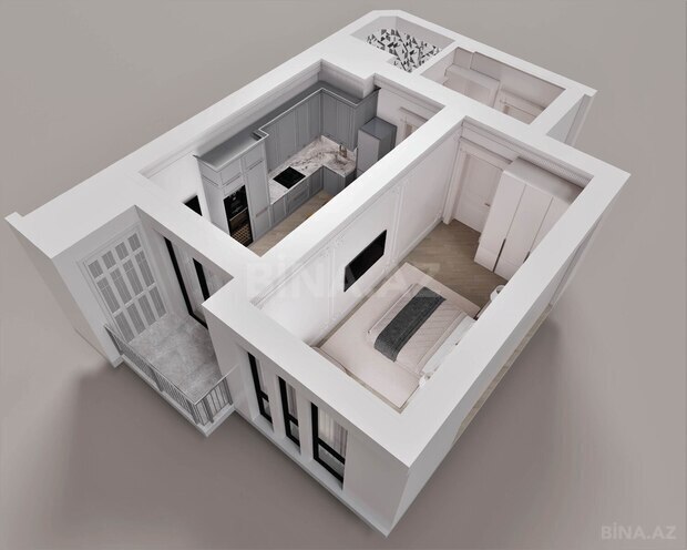 Satılır 1 otaqlı yeni tikili 60.4 m², photo 6 from 9