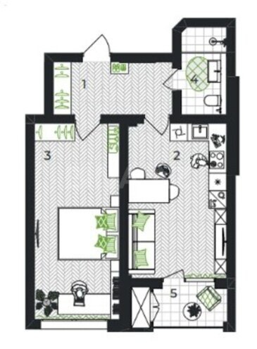 Satılır 1 otaqlı yeni tikili 65 m², photo 4 from 6