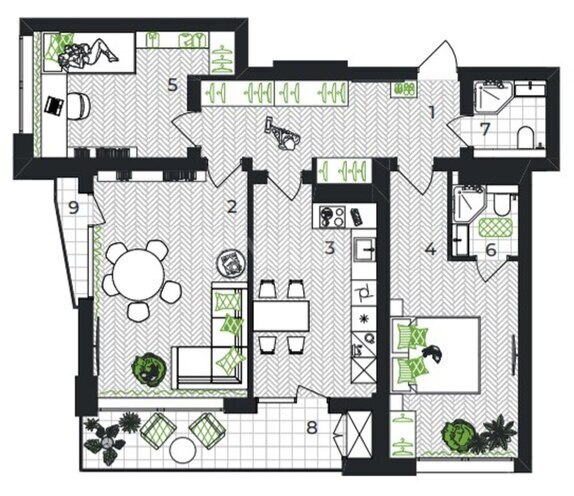 Satılır 3 otaqlı yeni tikili 108.4 m², photo 3 from 6