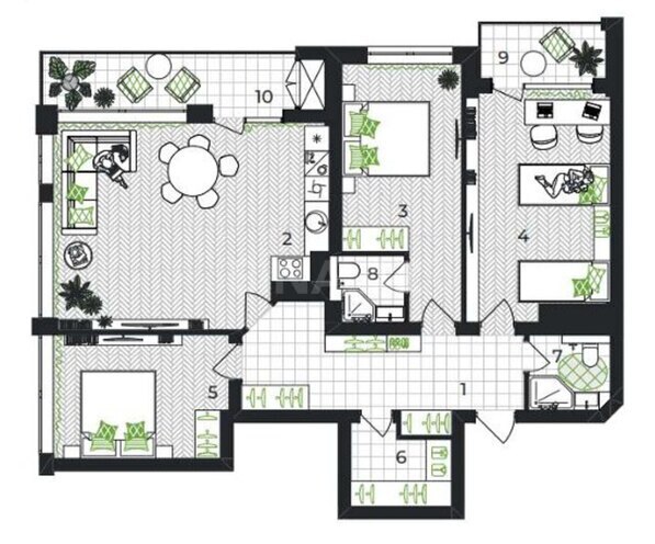 Satılır 3 otaqlı yeni tikili 136.6 m², photo 4 from 6
