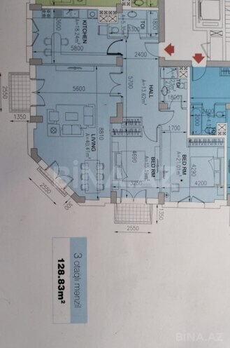 Satılır 3 otaqlı yeni tikili 129 m², Ağ şəhər q., photo 3 from 12