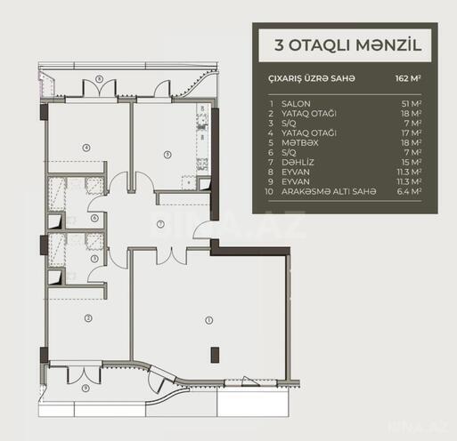 Продаётся 3-комн. новостройка 162 м², пос. Аг шехер, photo 4 from 7