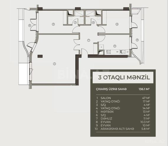 Продаётся 3-комн. новостройка 136.1 м², пос. Аг шехер, photo 4 from 7