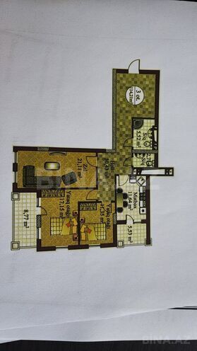 Satılır 3 otaqlı yeni tikili 114 m², Nizami m., photo 4 from 7
