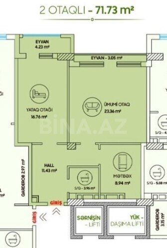 Satılır 2 otaqlı yeni tikili 72 m², Badamdar q., photo 4 from 11