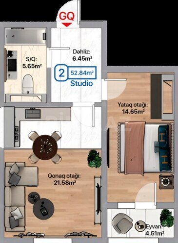 Продаётся 2-комн. новостройка 53 м², photo 4 from 10