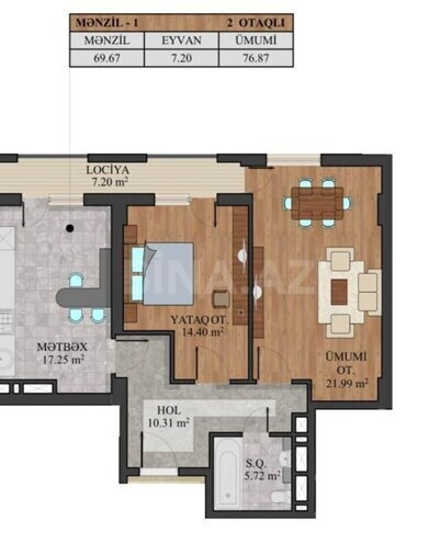 Продаётся 2-комн. новостройка 77 м², м. Ази Асланов, photo 3 from 15