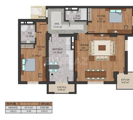 Продаётся 3-комн. новостройка 129 м², м. Ази Асланов, photo 3 from 14