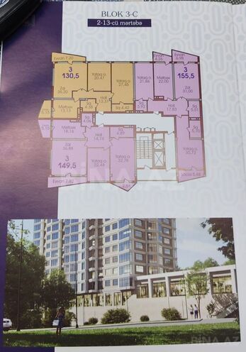 Продаётся 3-комн. новостройка 130.5 м², м. Низами, photo 8 from 15