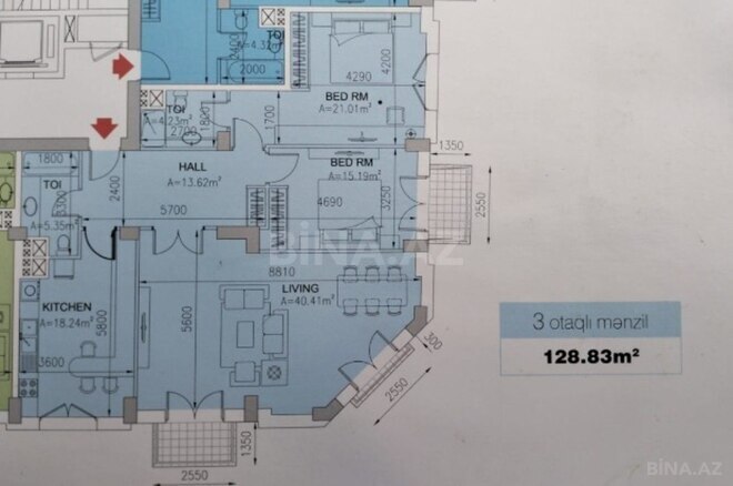 Satılır 3 otaqlı yeni tikili 129 m², Ağ şəhər q., photo 4 from 18