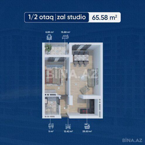 Продаётся 2-комн. новостройка 70 м², м. Нариман Нариманов, photo 3 from 19