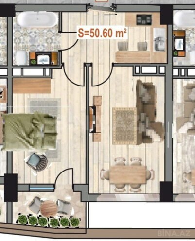Satılır 2 otaqlı yeni tikili 52 m², Bakıxanov q., photo 3 from 7