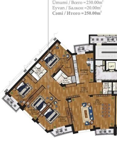 Satılır 6 otaqlı yeni tikili 250 m², Ağ şəhər q., photo 3 from 13