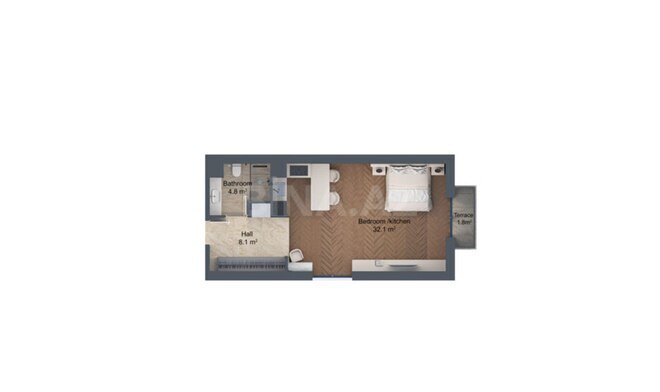 Satılır 1 otaqlı yeni tikili 55.3 m², Nardaran q., photo 8 from 12