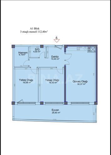 Satılır 3 otaqlı yeni tikili 112 m², Biləcəri q., photo 24 from 26