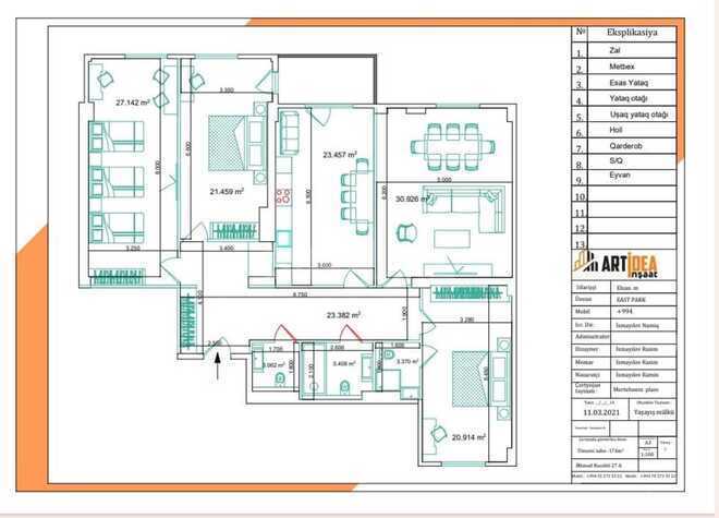 Satılır 4 otaqlı yeni tikili 176 m², Nərimanov r., photo 10 from 12