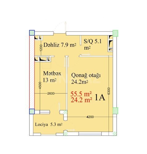 Продаётся 2-комн. новостройка 55.5 м², Бинагадинский р., photo 7 from 8