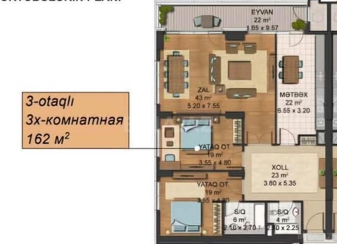 Продаётся 3-комн. новостройка 162 м², пос. Аг шехер, photo 5 from 11