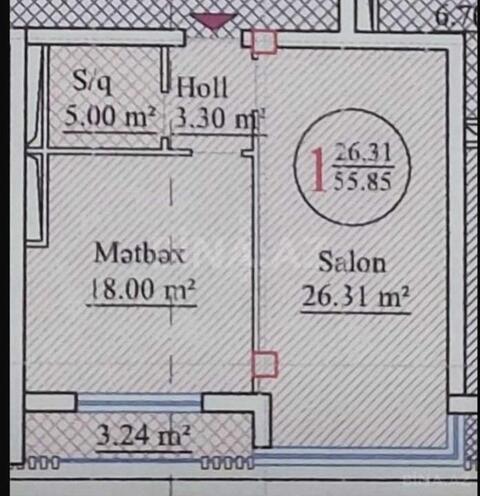 Продаётся 2-комн. новостройка 56 м², Насиминский  р., photo 4 from 6