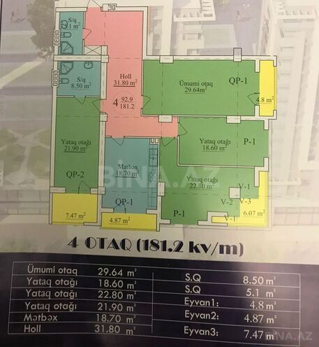 Продаётся 4-комн. новостройка 181.2 м², м. Нариман Нариманов, photo 7 from 13