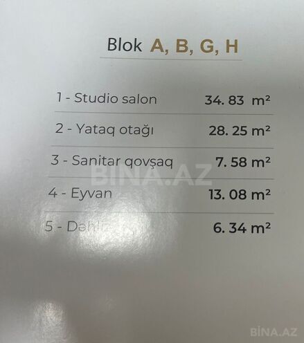 Satılır 2 otaqlı yeni tikili 90 m², Biləcəri q., photo 4 from 9