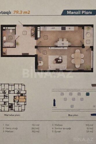 Satılır 2 otaqlı yeni tikili 80 m², Koroğlu m., photo 4 from 14