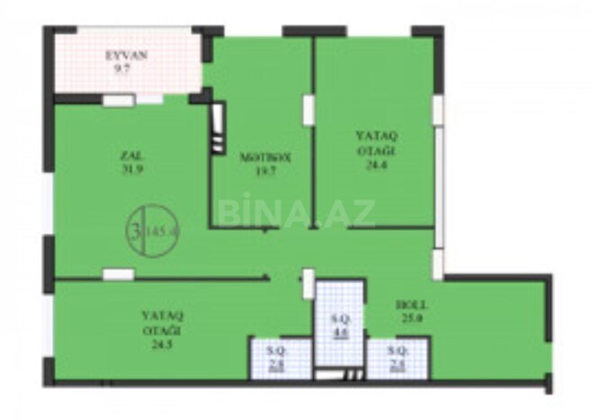 Satılır 3 otaqlı yeni tikili 145 m², 28 May m., photo 3 from 7