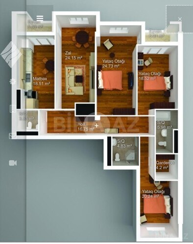 Satılır 4 otaqlı köhnə tikili 156 m², Həzi Aslanov m., photo 4 from 15