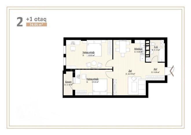 Satılır 3 otaqlı yeni tikili 75 m², Bayıl q., photo 18 from 19
