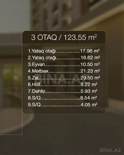 Satılır 3 otaqlı yeni tikili 123.5 m², Yasamal r., photo 4 from 22