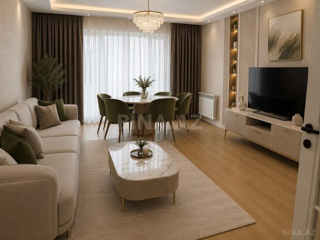 Сдаётся 3-комн. новостройка 110 м², м. Кероглу, photo 1 from 6