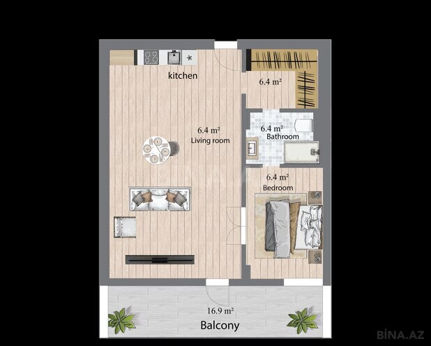 Satılır 2 otaqlı yeni tikili 101.5 m², Nardaran q., photo 10 from 11