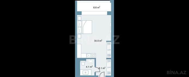 Satılır 1 otaqlı yeni tikili 55.6 m², Nardaran q., photo 14 from 15