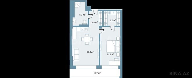 Satılır 2 otaqlı yeni tikili 93.6 m², Nardaran q., photo 14 from 15