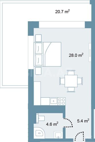 Satılır 1 otaqlı yeni tikili 71.5 m², Nardaran q., photo 14 from 15