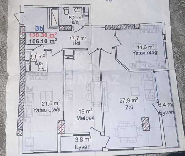 Satılır 3 otaqlı yeni tikili 120 m², 20 Yanvar m., photo 5 from 12