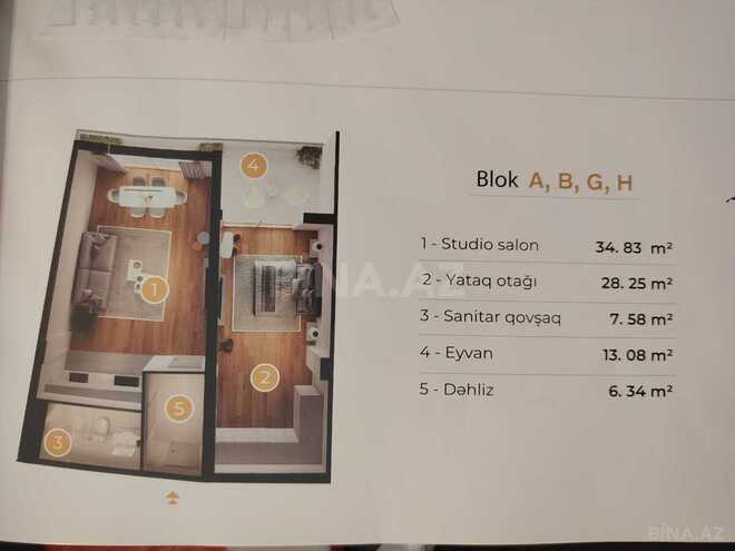 Продаётся 2-комн. новостройка 90 м², Бинагадинский р., photo 7 from 13