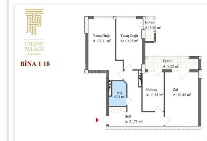 Satılır 3 otaqlı yeni tikili 120 m², 28 May m., photo 3 from 8