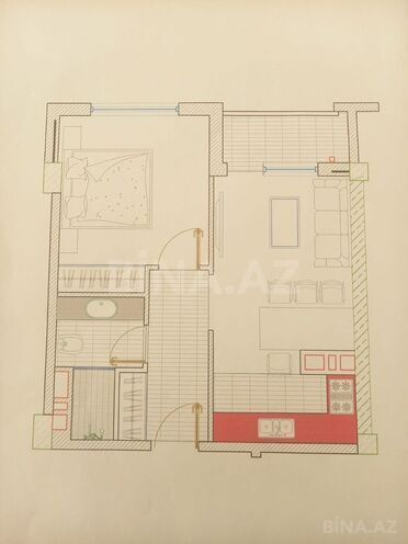 Satılır 2 otaqlı yeni tikili 51.7 m², Nizami m., photo 3 from 6